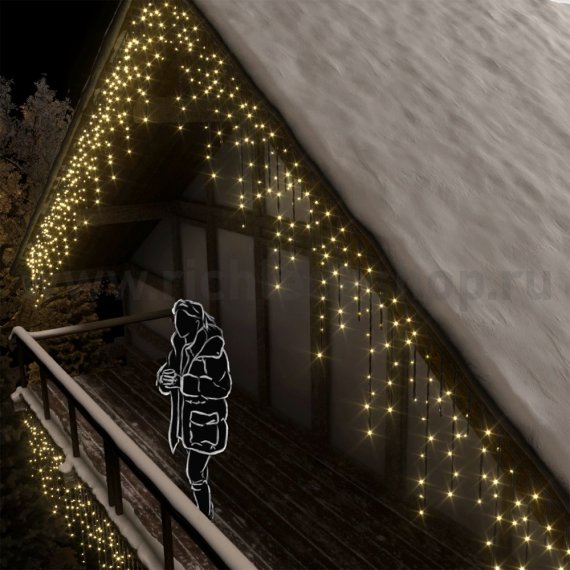 Фотография товара 'Rich Led Светодиодная бахрома соединяемая, мерцающая, IP54 RL-i3*0.9F-B/WW'