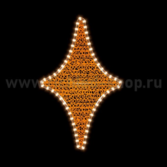 Фотография товара 'Rich Led RL-FD-011WWdGd 2Д Елочная игрушка Ромб В*Ш: 700х430 мм'