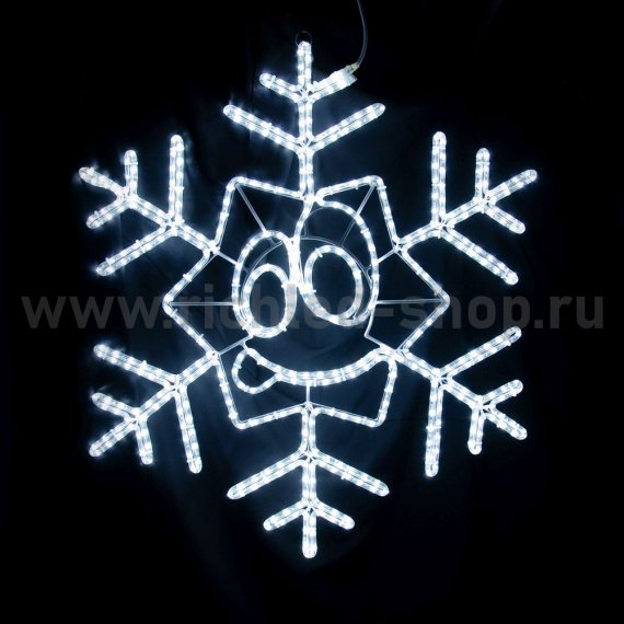 Фотография товара 'Rich Led RL-SFDL103:P-W Снежинка-смайлик диаметром 103 см 220 B'