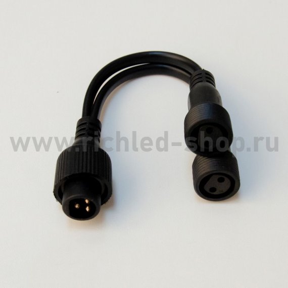 Фотография товара 'Rich Led Переходник для гирлянд 3 pin на 2 шт. 2 pin RL-SC3-2-2-B'