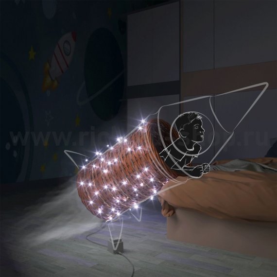 Фотография товара 'Rich Led Светодиодная гирлянда, мерцающая, соединяемая, IP54 RL-S10CF-24V-T/W'