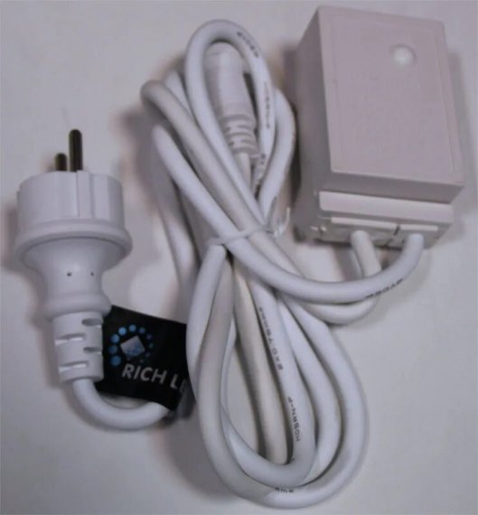 Фотография товара 'Rich Led RL-Cn3-C-220-W Блок питания 1.5 м с КОНТРОЛЛЕРОМ (8 режимов, память)'