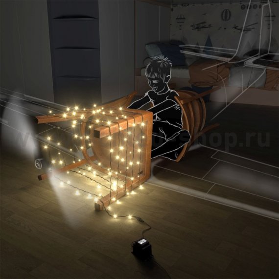 Фотография товара 'Rich Led Светодиодная гирлянда, соединяемая, постоянное свечение, IP54 RL-S10C-24V-B/WW'